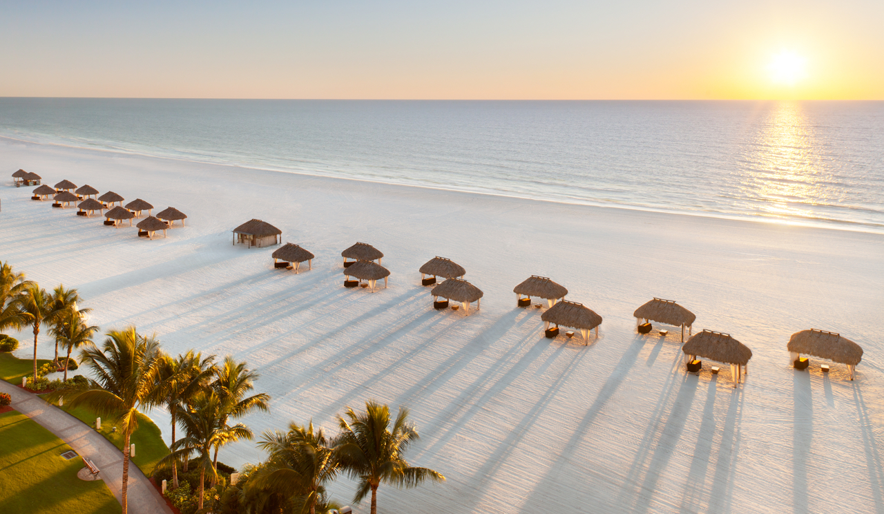 Vacation villas set on the beach